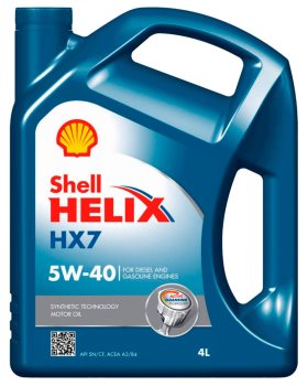 Shell Helix HX7 5W-40,  4л